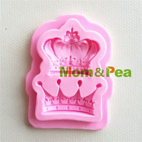 Mom&Pea MP136 Free Shipping Crowns Silicone Mold Cake Decoration Fondant Cake 3D Mold Soap Mold Food Grade