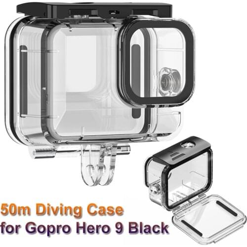 Diving Waterproof Case Housing For Gopro Hero 9 Black action Camera Underwater 50M Protection Shell Box for Gopro 9 Accessories