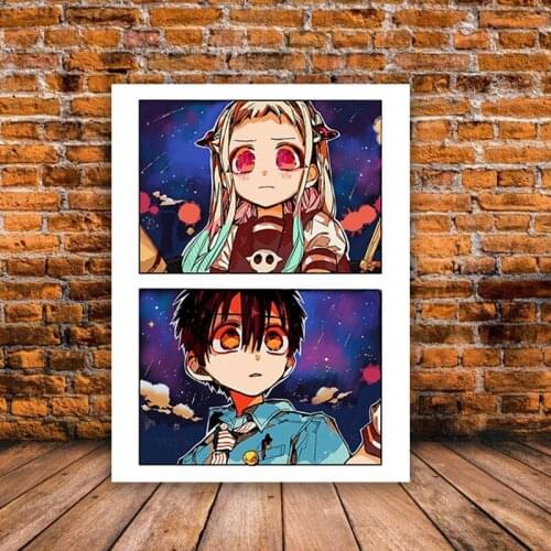Japanese Anime Toilet Bound Hanako kun Canvas Painting Poster, Jibaku Shounen Comics Art Prints, Kids Room Decor Wall Picture
