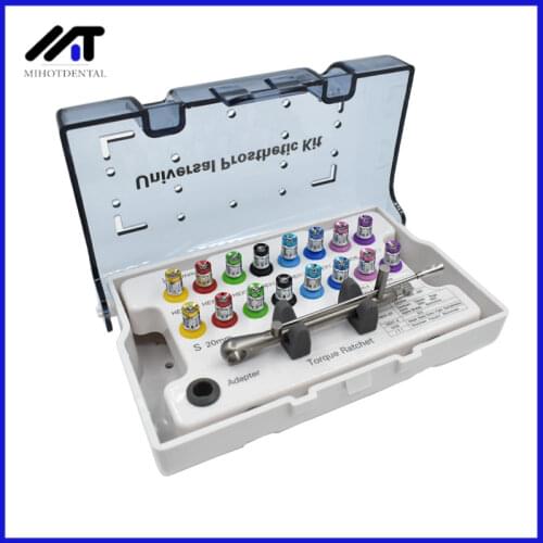 1Set Dental Implant Screwdriver Torque Wrench Ratchet 10-70NCM 16 Pcs Screw Driver Universal Restoration Tools Kit