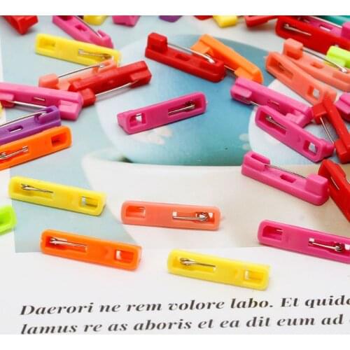 100Pcs Mixed Scarf Safety Pin Hijab Brooch Safety Locking Baby Cloth Nappy Pin