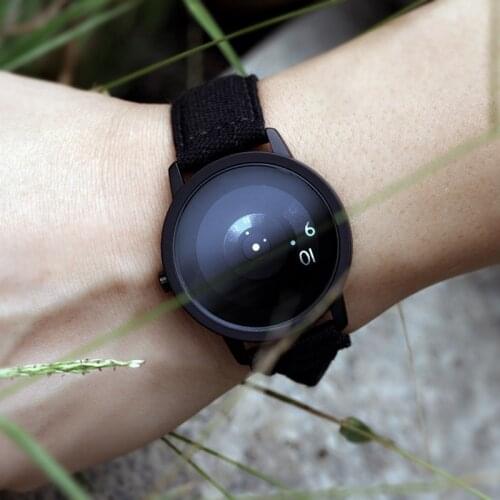 2019Enmex creative stylish Canvas design band wristwatch focal point special design discs hands fashion men casual quartz watch