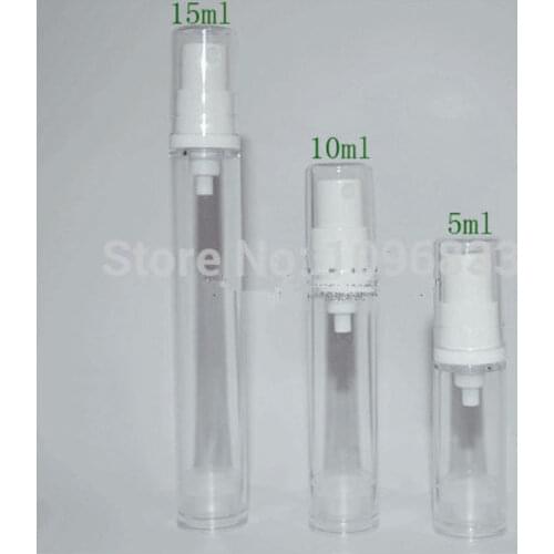 50pcs/Lot 10ML Airless Spray Bottle Cosmetic Perfume or Medical Liquid Packaging Bottle 10CC Vaccum Bottle Empty Packing Bottles