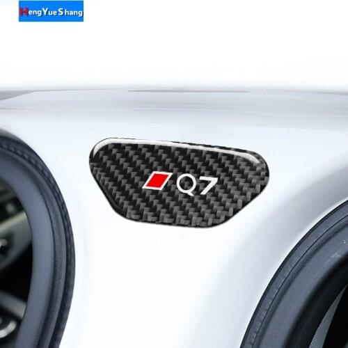 Carbon Fiber Car Interior Accessories B Column Protective Cover Trim Stickers For Audi Q7 2016-2019 Auto Styling