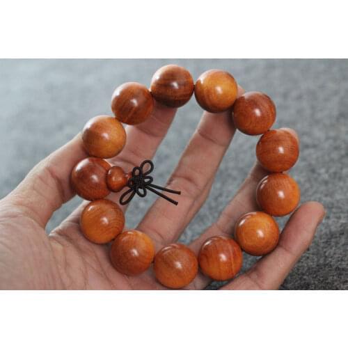 15-20mm Translucence Monarch RAJA KAYU Wood Tibetan Buddhism Amulet Bracelet