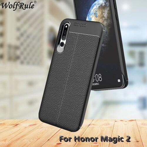 Wolfrule Cover Huawei Honor Magic 2 Case Honor Magic 2 Silicone Case Lichee Rugged Hybrid Phone Case For Huawei Honor Magic 2