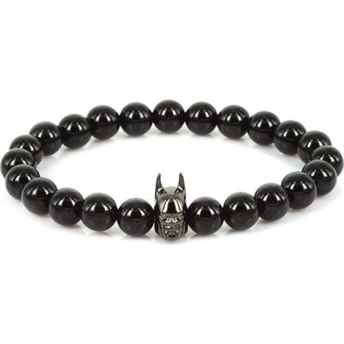 Black Female/Matte/Spider Web Stone Bracelet Charm Spider Man Connector Beads Stone Bracelets Pulseras Men Women