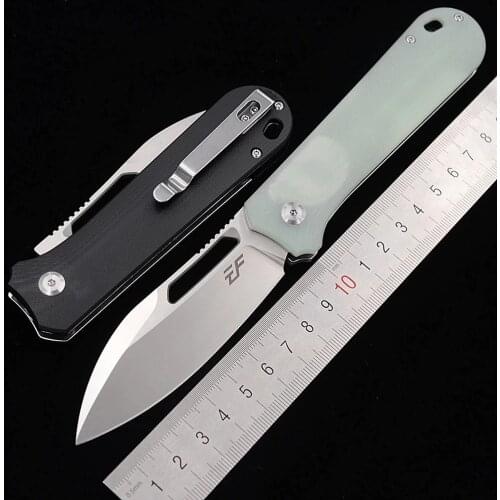 Eafengrow 2020 Raven Real D2 steel ball bearing Axis Folding G10 Camping Hunting Kitchen Survival Outdoor EDC Tool Utility Knife
