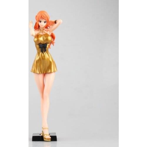 25CM Japanese anime figure one piece Nami dress ver action figure collectible model toys for boys