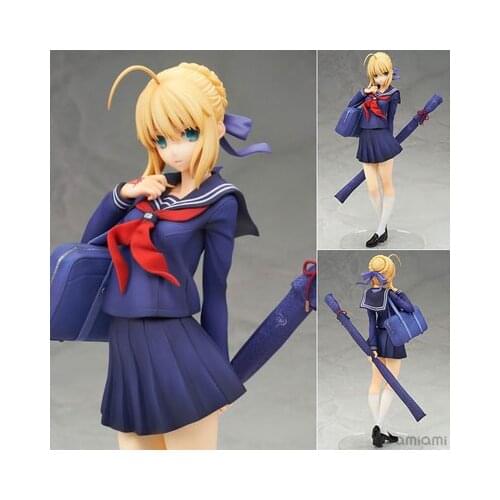 18cm Anime Fate/stay night Saber PVC Action Figures Toy Japanese Collectible Model Doll Gift