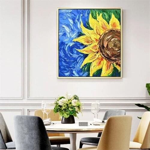 Handmade Vincent Van Gogh Oil Painting Blossom Sunflower Paintings The Starry Night Van Gogh Famous Canvas Art Wall Picture