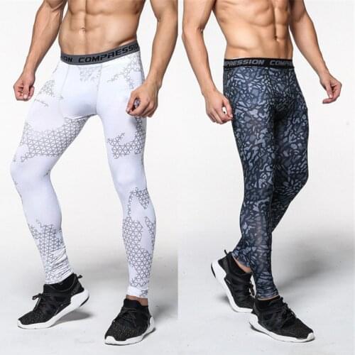 Compression Pants Mens Leggings Tights Men Sport Pants Fitness Sports Leggings Man Running Pants Compression Men Striped Pants