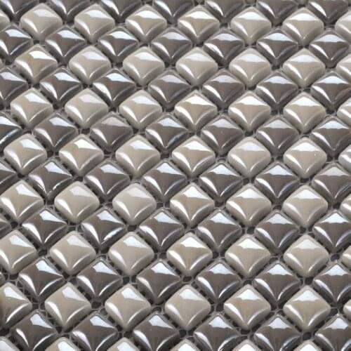 Gray color mini 12*12mm ceramic mosaic tiles for kitchen backsplash bathroom wall and shower tiles living room wall