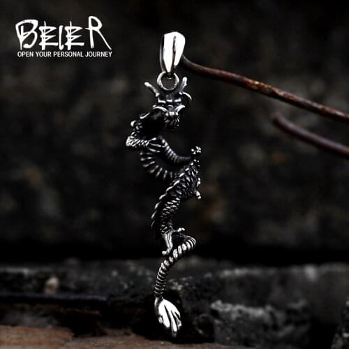 Beier Stainless Steel Dragon Sword Pendant Necklace Men Necklace Jewelry LLBP8-534P