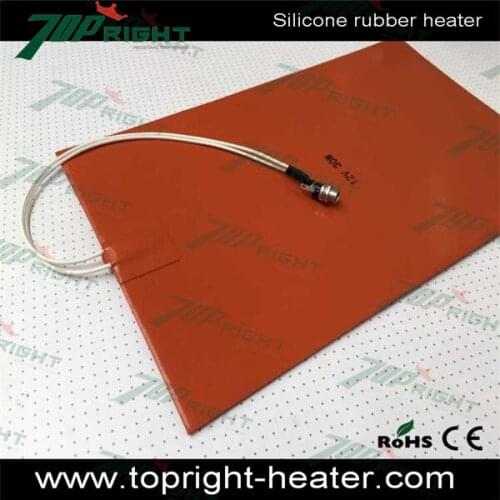 12v 30w Diameter 190x310mm Flexible & Electric Silicone Rubber Heating Pad -3D Printer Heating Pad with DC socket