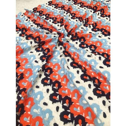 New Style Nigerian Lace Fabric 2021 High Quality Lace Water Soluble Embroidered Fashion Soft Lace Fabric 5 Yards