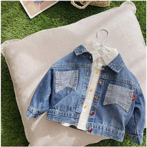 Baby Girl Boy Clothes Spring Girls Fashion Denim Short Jackets for 1-6 Years Kids Casual All-match Children Jeans Coats Outwears