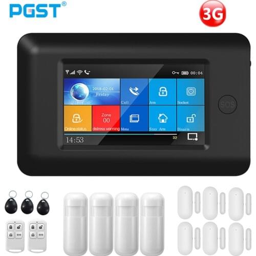 PGST 106 Home Security WiFi 3G Alarm System 433MHz Remote Control RFID Card Arm Disarm Burglar Security Alarm Smart Home