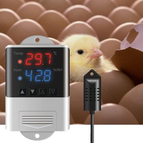 Temperature Humidity Controller Thermoregulator Thermostat Humidistat AC 110V 220V for Incubator Breeding Greenhouse