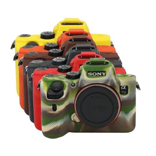 Silicone Armor Skin Case Body Cover Protector for Sony A73 A7RIII A7RM3 A9 A74 7RIV A7R4 a74 A7 II A7M2 A6300 A6400 Camera Bag