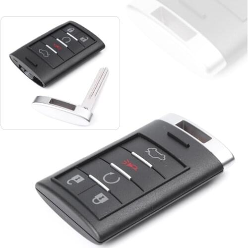 1pcs 5 Button Car Remote Key Fob Shell Case Housing Replacement For CADILLAC DTS CTS STS XTS