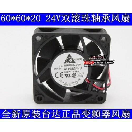 Brand new DELTA AFB0624HD 6020 24V 0.08A 6CMFrequency converter cooling fan