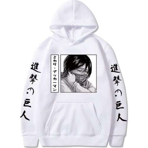 2021 Anime Attack On Titan Mikasa Ackerman Printed Hoodie Sweatshirt Men Women Unisex Long Sleeve Harajuku Fashion Tops 300