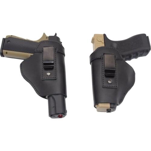 Universal Gun Holster Leather Hunting Accessories Concealed Airsoft Pistol Gun Case for Glock17 Beretta M9 Sig sauer P226 2022