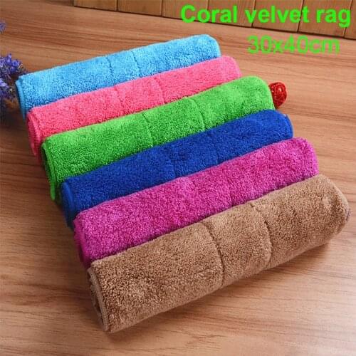 High absorbent Anti-grease Dish Cloth Microfiber Washing Towel Magic Kitchen Cleaning Wiping Rags double layer 30*40 micro fiber
