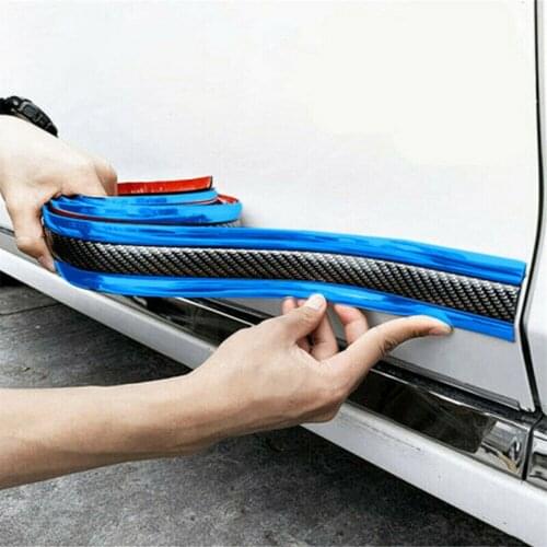 3CMx1M Car Door Entry Guards Scratch Cover Protector Car Sticker Carbon Fiber Rubber DIY Door Edge Guard Strip car accessories