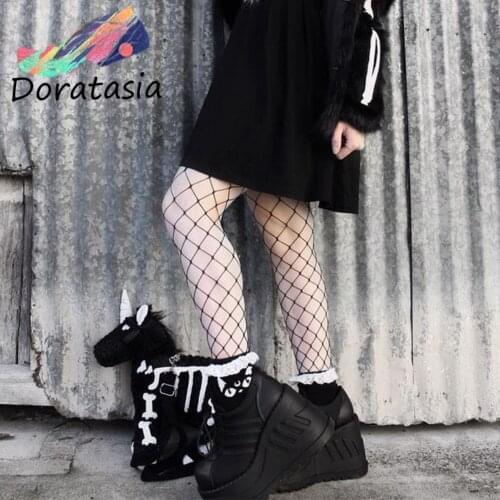 Trendy INS Hot Sale Brand Punk Goth Round Toe Platform Wedges Womens sneakers Lace Up Design 2021 Casual Cute Womens Shoes