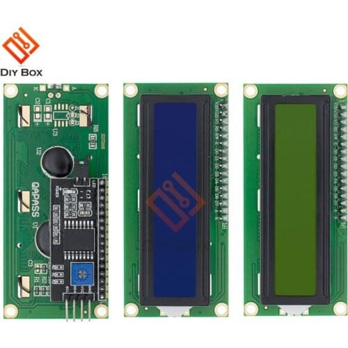 LCD1602 1602 LCD Display Module Blue Yellow Green Screen 16x2 Character PCF8574T PCF8574 IIC I2C Interface 5V for Arduino UNO R3