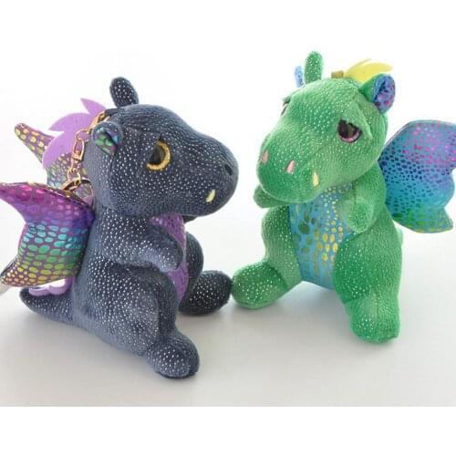 1pc Children Cartoon Dinosaur-shaped Plush Toy Bag Key Plush Keychain Car Pendant Children Animal Stuffed Doll Toy Gift