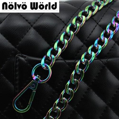 120cm NEW 11mm Width fashion Rainbow Chain Bags Purses Strap from Accessory Factory Directly Quality Plating Cover Wholesale