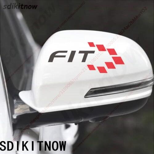 2pcs 6x15cm Car Rearview Mirror Sports Sticker Auto Decal New Fashion For Honda FIT 2004 2005 2008 2009 accessories decoration