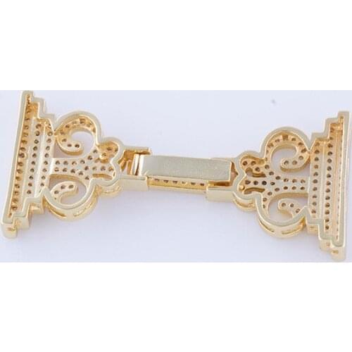 47*22mm Best Quality CZ Micro Pave Jewelry Clasp Accessory Gold/Rose Gold/Rhodium Plated Butterfly Connector DIY Fashion Jewelry