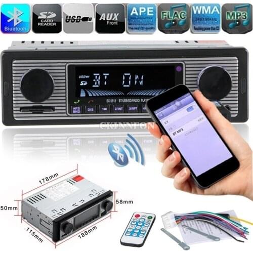 50Pcs/Lot Car Bluetooth Handsfree Radio Player FM MP3 Player USB SD AUX Audio In Dash Music Player 5513