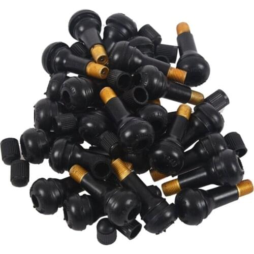 25 Pieces TR 413 Car tire valve Tubeless Valves Wheels Rubber Tires Valves for Car Velo + Stopper