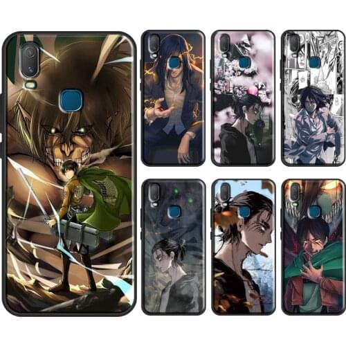 Eren Yeager Shingeki no Kyojin Attack on Titan Case For Vivo V20 SE Y11 2019 Y1S Y12 Y17 Y30 Y50 Y81 Y91C V11 Y20 i V17 Neo Case