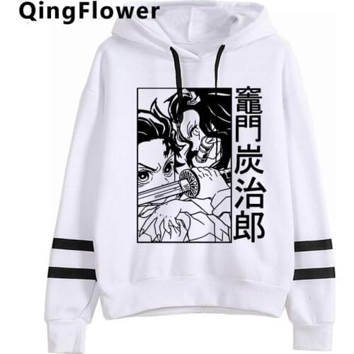 Demon Slayer Kimetsu No Yaiba Women Hoodies Cute Anime Unisex Harajuku Aesthetic Kawaii Sweatshirt Ulzzang Graphic Hoody Female