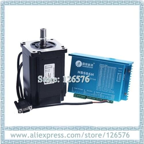 Leadshine 2 Phase easy servo motor 4.5N.m 86HSM45-E1+HBS86H hybrid servo Motor and driver
