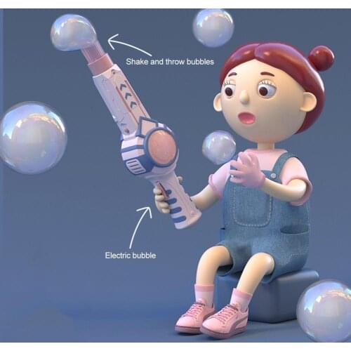 Elastic Smoke Bubble Machine Girlish Portable ABS Bubble Machine Toddlers Girls Toys Outdoor Summer Wedding Supplies