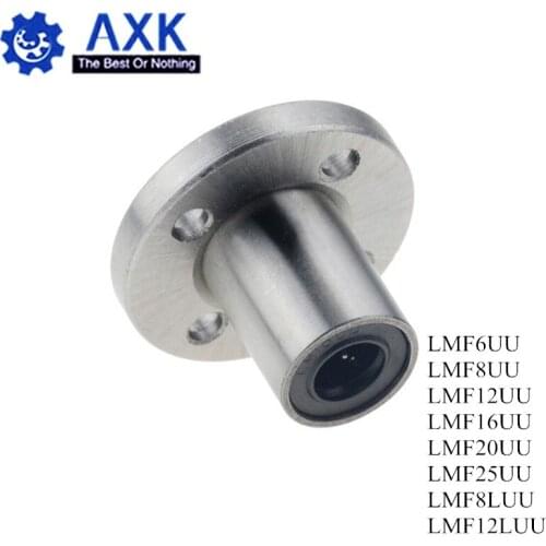 2pcs/lot LMF10LUU LM8LUU LM6UU LM12UU LM8UU LM16UU LM20UU LM25UU 10mm flange linear bearing CNC parts for 3D printer linear Rod