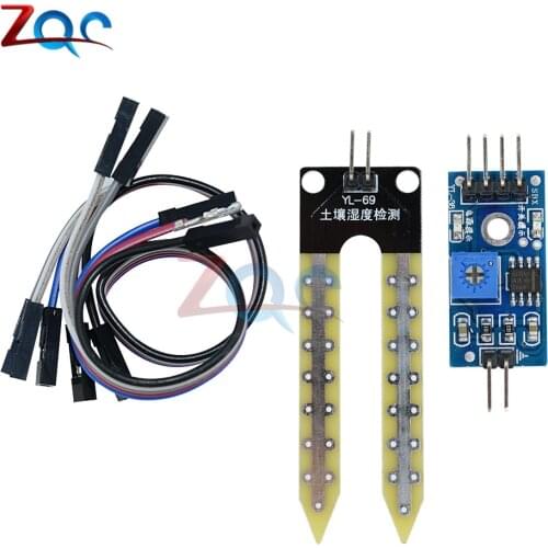 Soil Hygrometer Humidity Detection Module Moisture Water Sensor Soil Moisture for Arduino with Dupont Cable
