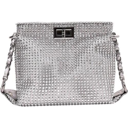 Hot sell Women Diamonds Bag Rhinestone Shoulder Bags Ladies Handbags Clutch Wedding Bags Crystal Wedding Party Handbags Purse