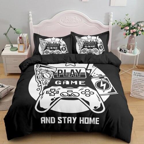 Game Bedding Set Gamepad Comforter Cover for Kids Boys Gamer Duvet Cover Breathable Video Game Quilt Cover Kids Bedding Set