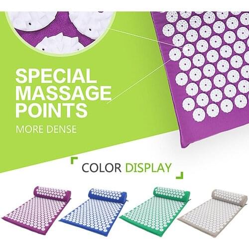 66 x 42cm Massager Cushion Massage Fitness Yoga Spike Mat Acupuncture Massage Mat Bed Pilates Yoga Massager Cushion
