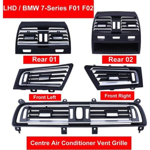 LHD Front Wind Left/Center/Right/Rear Air Conditioning Vent Grill Outlet Panel Chrome Plate For BMW 7 series F01 F02 730 735 740