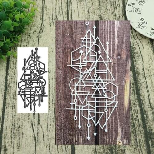 AddyCraft Metal Cutting Dies Geometric shape 2 Stencils for DIY Scrapbook Photo Album Paper Card Decorative Craft Embossing Die
