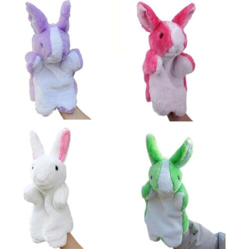 Cute Hand Puppet For Kids Cartoon Animal Doll Kids Glove Puppets Rabbit Plush Bunny Finger Marionetas Plush Toys Children Gift